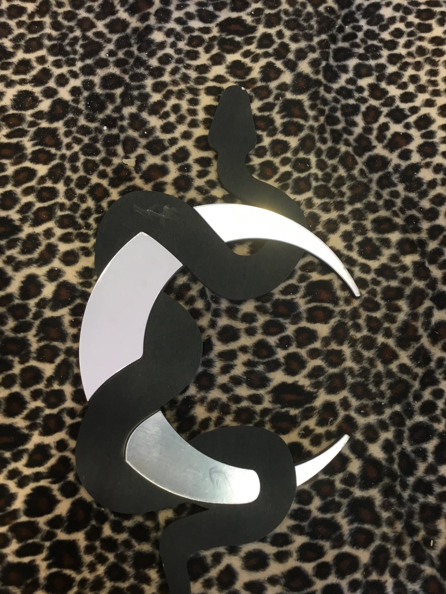 Snake and moon mirror hanger. image 0