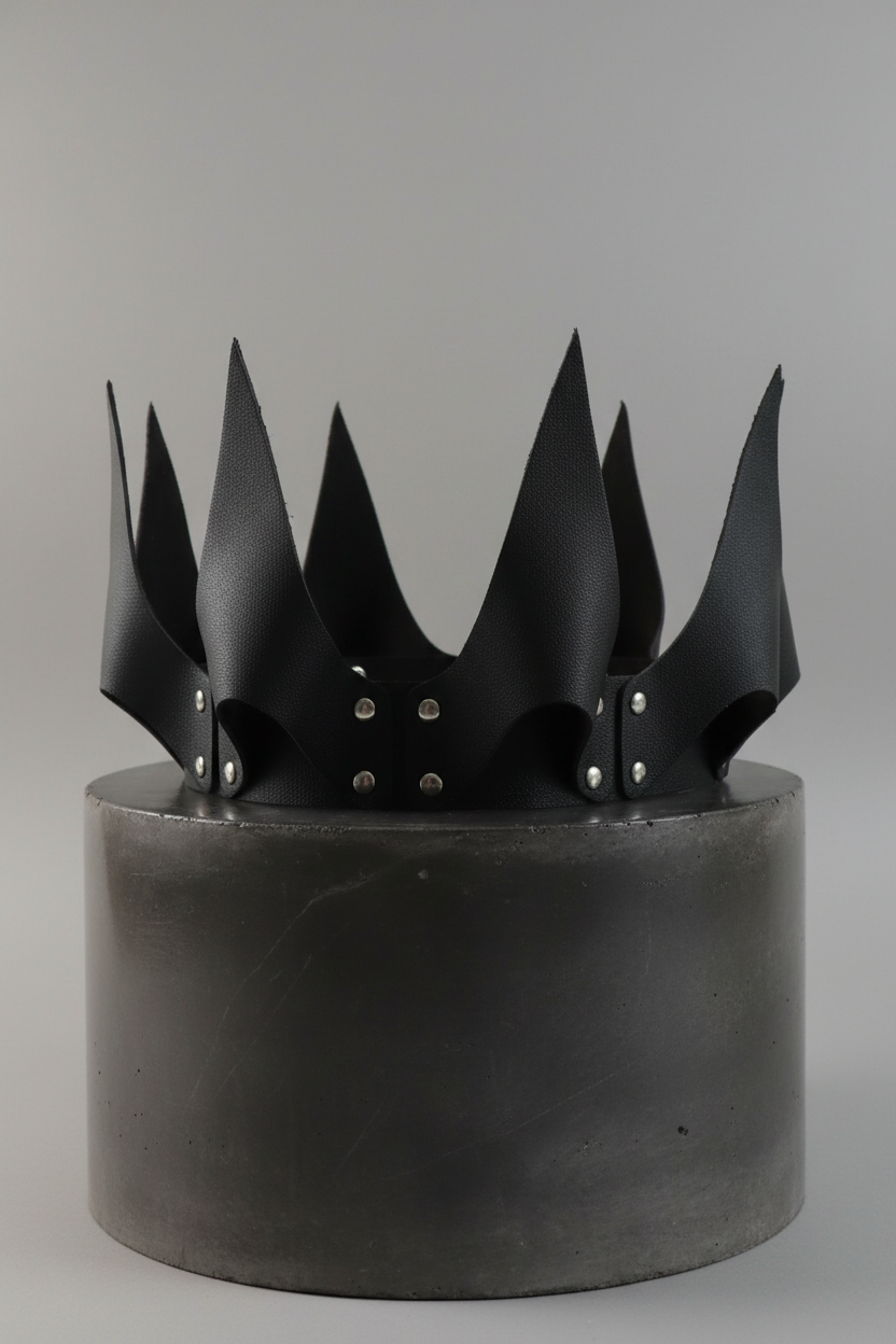 Midnight Vanguard Spiked Leather Crown