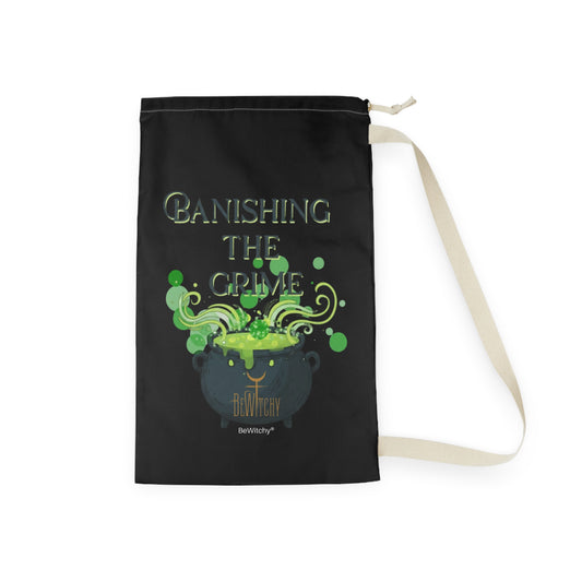 Laundry Bag - "Banishing the Grime" Witchy Cauldron Laundry Sack
