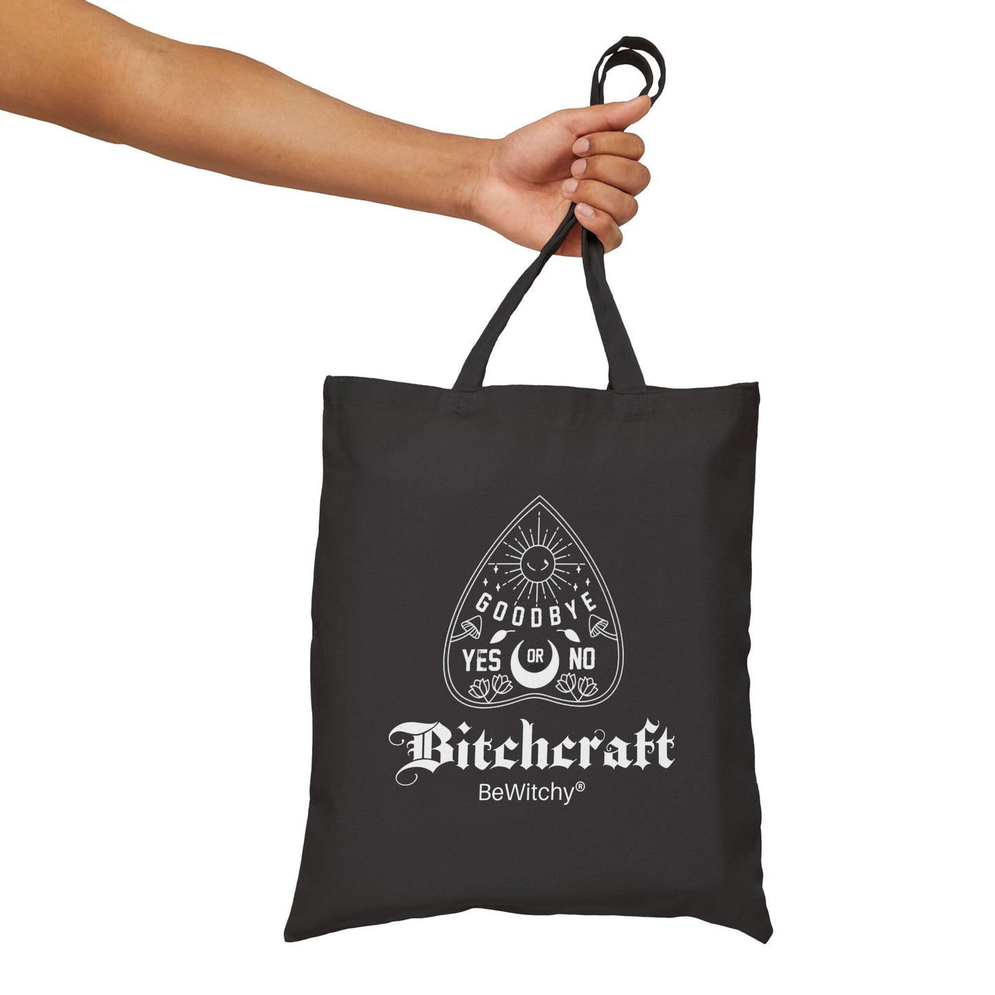 Tote Bag — Bitchcraft Ouija Design Cotton Canvas Tote (BeWitchy)