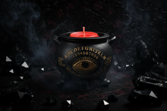Black Cauldron Candle Holder - 8cm