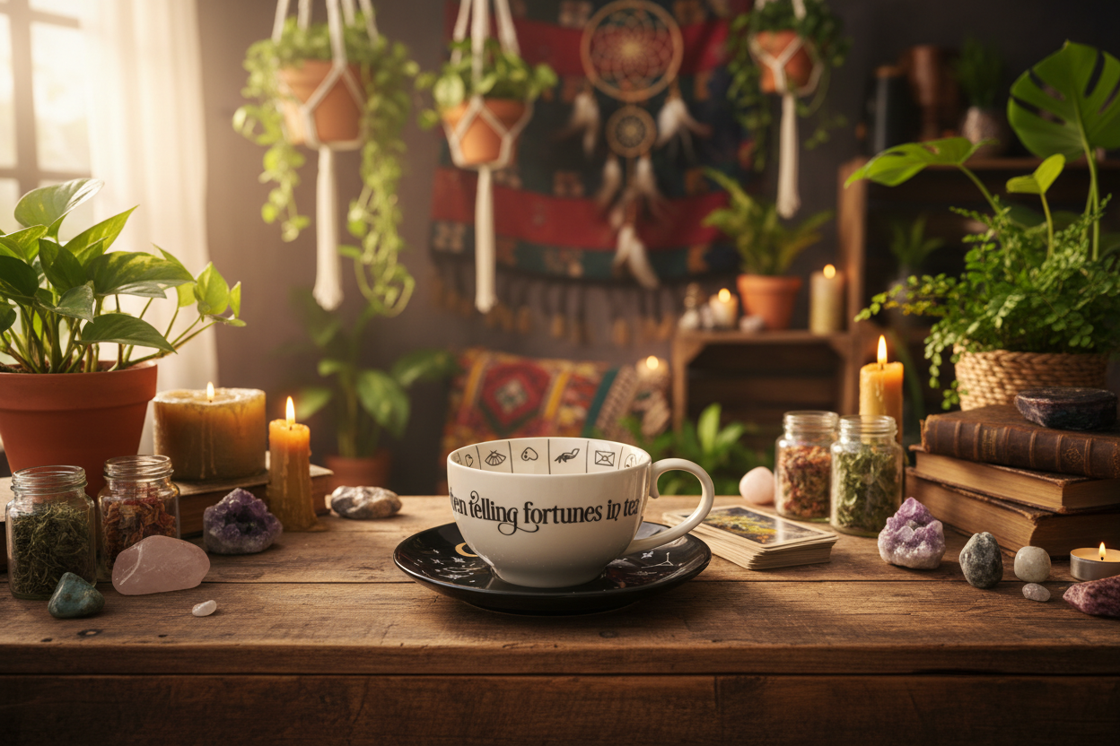 FORTUNE TELLING CERAMIC TEACUP