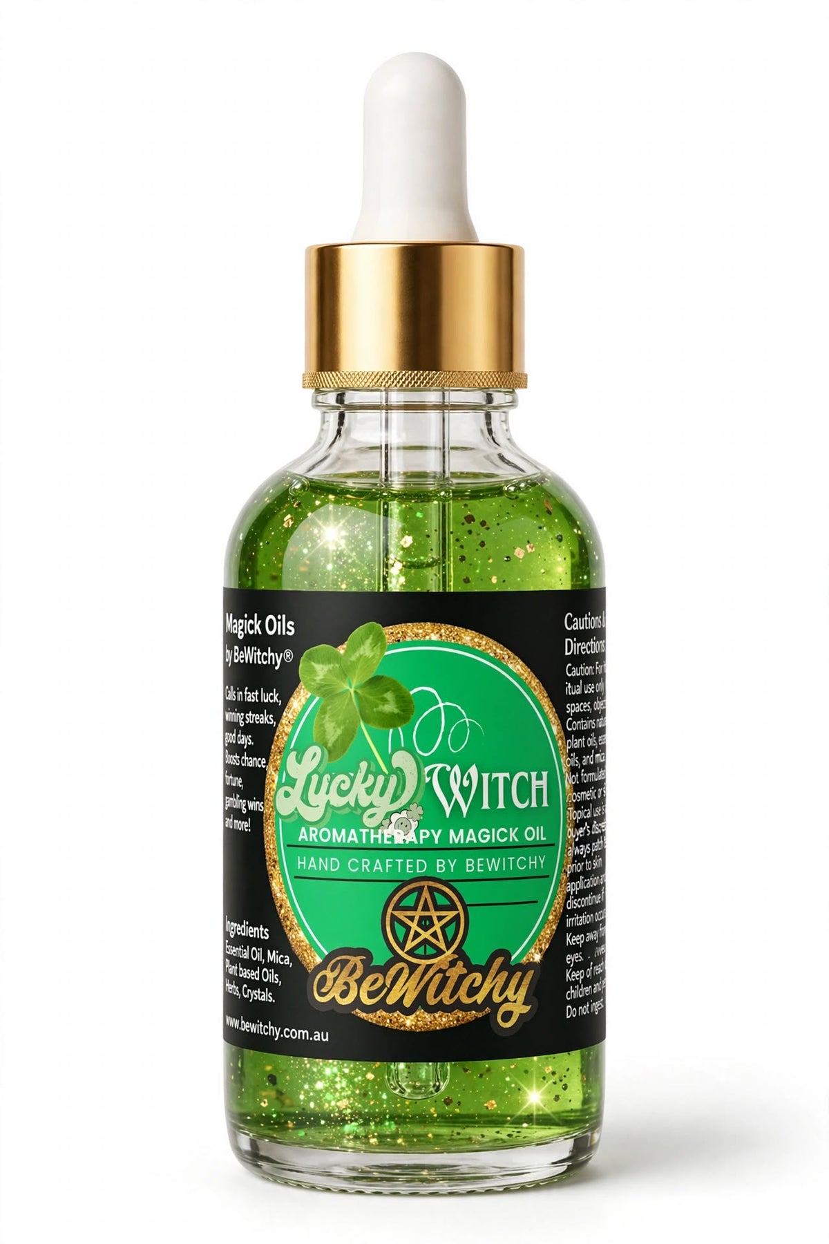 BeWitchy® Lucky Witch: Anointing Oil for Fast Luck, Gambling Wins & Golden Days